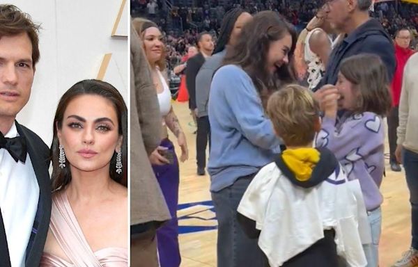 Ashton Kutcher and Mila Kunis' Daughter Wyatt Cries After Meeting Idol Caitlin Clark During Family Outing to WNBA Game: Watch