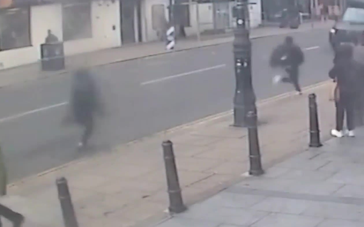 Chilling moment teen chased down & knifed to death in front of stunned shoppers