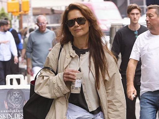 Katie Holmes exudes boho chic on a smoothie run in New York City