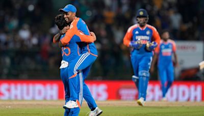 Surya, Rinku star with ball as gutsy India defeat Sri Lanka in Super Over to complete 3-0 T20I series sweep