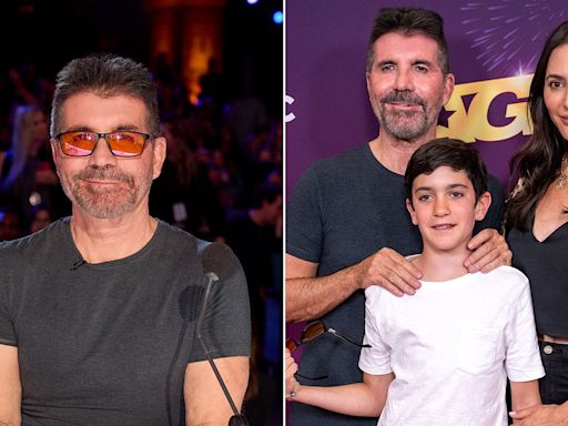 'AGT' judge Simon Cowell has rare public outing with son and fiancée after revealing 10-year-old 'saved' him