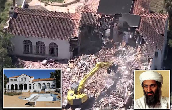 Infamous bin Laden mansion where neighbors witnessed family airlifted after 9/11 is demolished