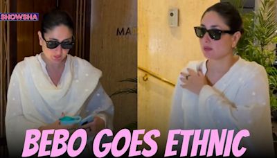 Kareena Kapoor Khan Stuns In White Suit As She Gets Papped Outside Manish Malhotra's House | WATCH - News18