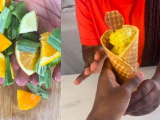 Wait, What? Man Prepares Ice Cream Using Bhindi & Citrus In Viral Food Reel