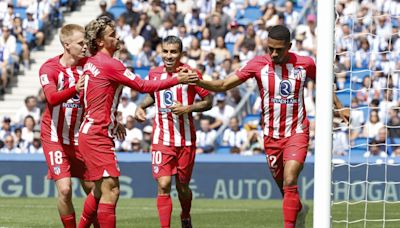 0-1. El Atlético, superior a la Real en la primera parte, se adelanta con gol de Lino