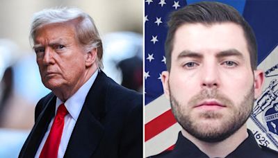 Hundreds of uniformed officers, Trump pay their respects at Long Island funeral home for wake of slain NYPD cop Jonathan Diller