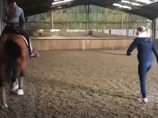 Video of Charlotte Dujardin whipping horse shown live on Good Morning Britain