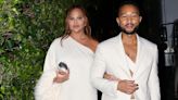 Chrissy Teigen and John Legend Coordinate in All-White Party Looks