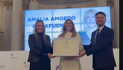 Amalia Amoedo fue declarada personalidad destacada de la Cultura de Buenos Aires