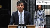 Rishi Sunak resigns as Tory leader in final speech as PM outside No10