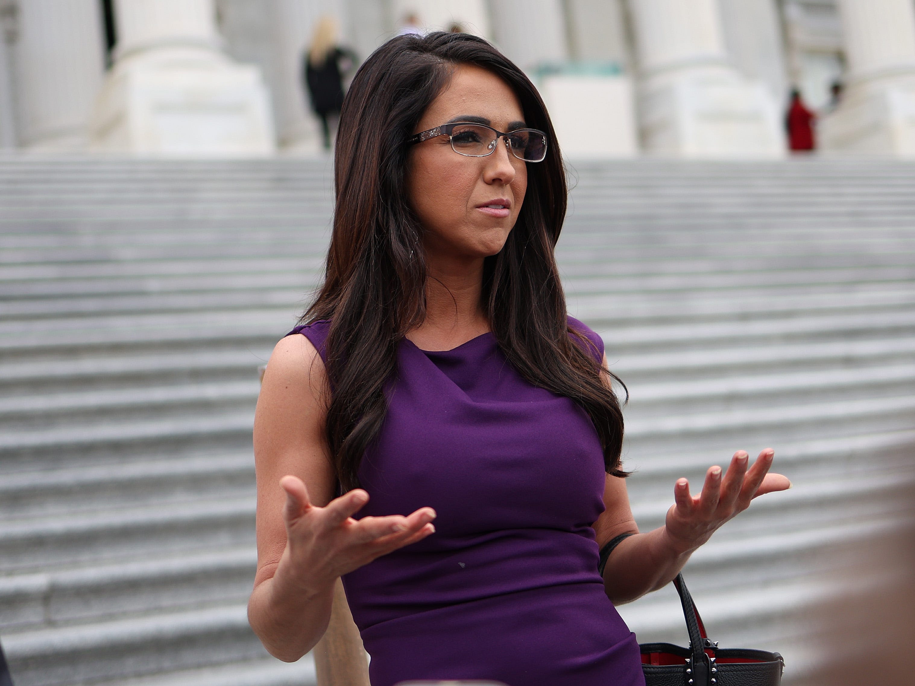 Lauren Boebert admits the shiny gold Trump sneakers she wore after her Colorado primary win were 'very China' counterfeits