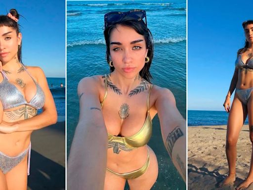 El video viral de María Becerra jugando en la playa durante sus vacaciones en España