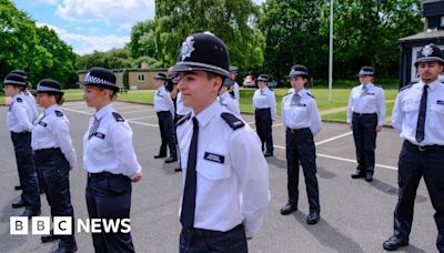 Police recruits leave McDonald's for new training