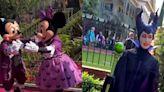 Personajes de Disney desfilan en la premiere de la cinta Haunted Mansion