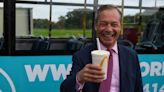 Model charged after milkshake thrown at Farage in Clacton