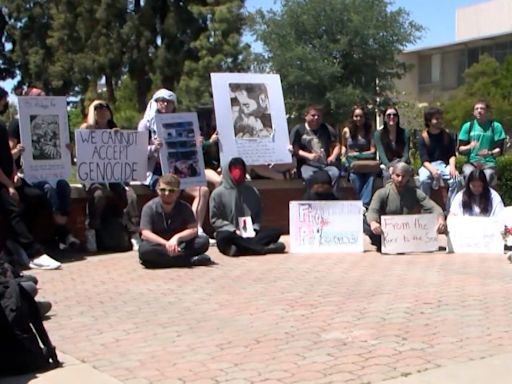 ‘Proud Bulldogs seeking justice’: Fresno State students rally for Palestine