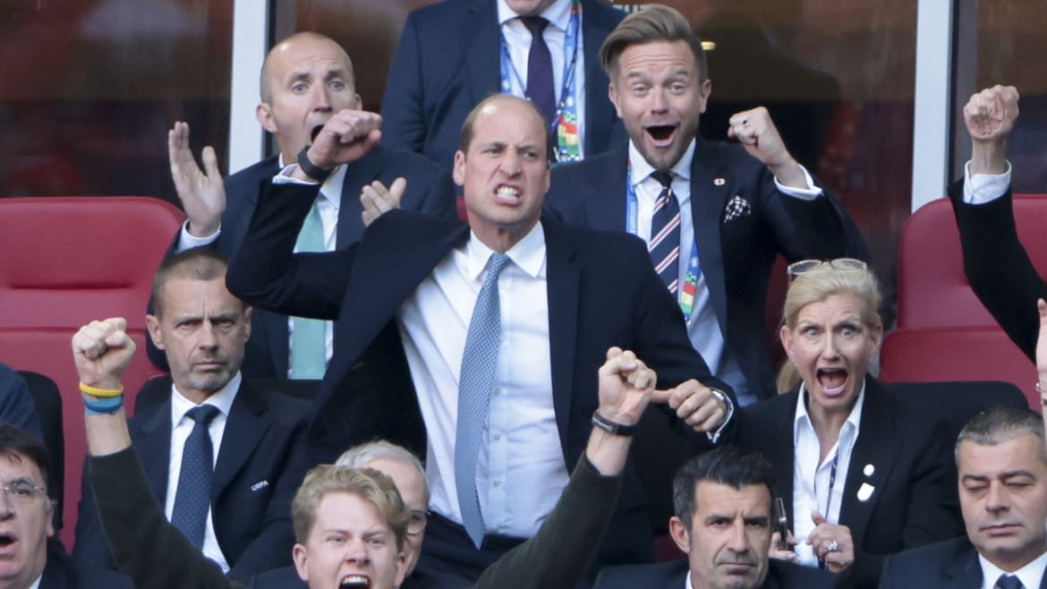 Prince William Channels Inner Soccer Fan as England Win Euros Match