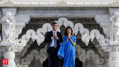 In Pics: UK PM Rishi Sunak and Akshata Murty visit Neasden Temple on campaign trail - Seeking divine blessings ahead of election