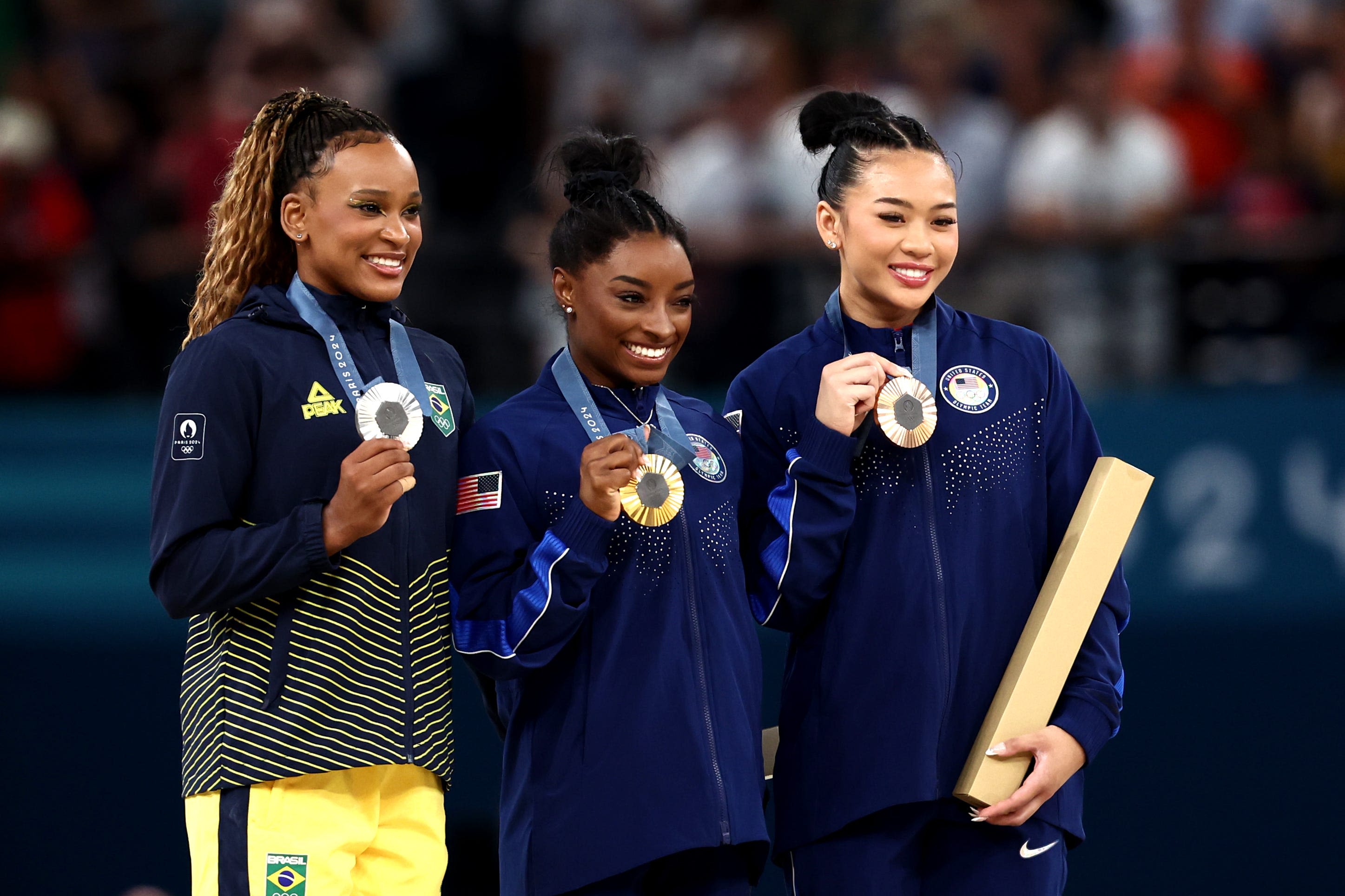 Suni Lee earns bronze medal in Paris Olympic All-Around final