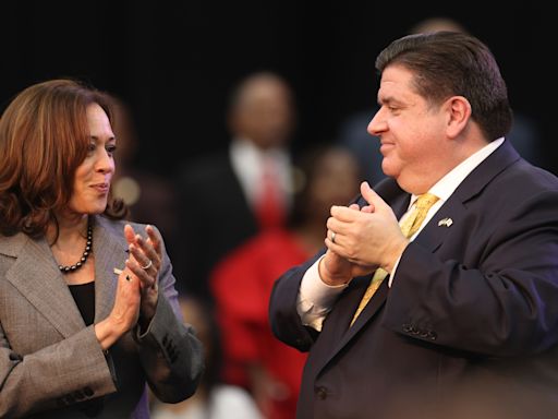 A day after Biden quits race, Gov. JB Pritzker leads parade of Illinois Democrats backing Kamala Harris
