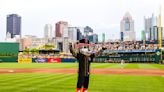 C. Wolf Throws Game Time First Pitch at PNC Park