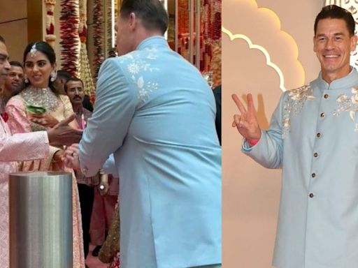 Mukesh Ambani Greets John Cena at Anant Ambani and Radhika Merchant's Wedding, Ushers Him In | Watch - News18