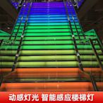 七彩變色RGB免布線樓梯踏步燈帶感應智能KTV酒吧樓梯網紅台階燈