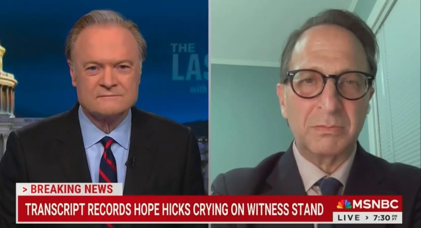 Andrew Weissmann Calls Hope Hicks’ ‘Devastating’ Testimony a ‘Body Blow’ to Trump: Crying Was ‘Icing on the Cake’