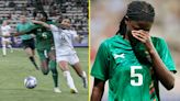 Zambian teenager left in tears following red card as Emma Hayes' USA run riot