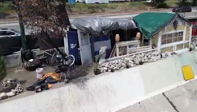 Man builds entire home next to LA freeway