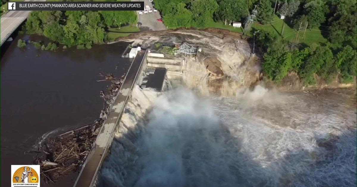 Rapidan Dam breached by flood waters in southern Minnesota; nearby residents warned to potentially evacuate