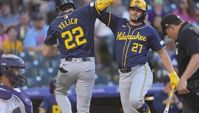 Colin Rea pitches 7 innings, Christian Yelich homers in the Brewers’ 3-0 victory over the Rockies