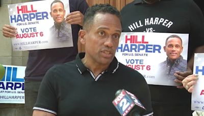 Actor Hill Harper holds court in Detroit campaign stop in race for Senate seat