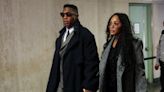 Jonathan Majors arrives for domestic violence trial with Meagan Good at his side and a Bible in hand. 'That is not by mistake,' says legal expert.