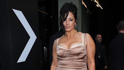 Ashley Graham Looks Every Inch The 'Emily In Paris' Extra In A Slinky Midi Dress