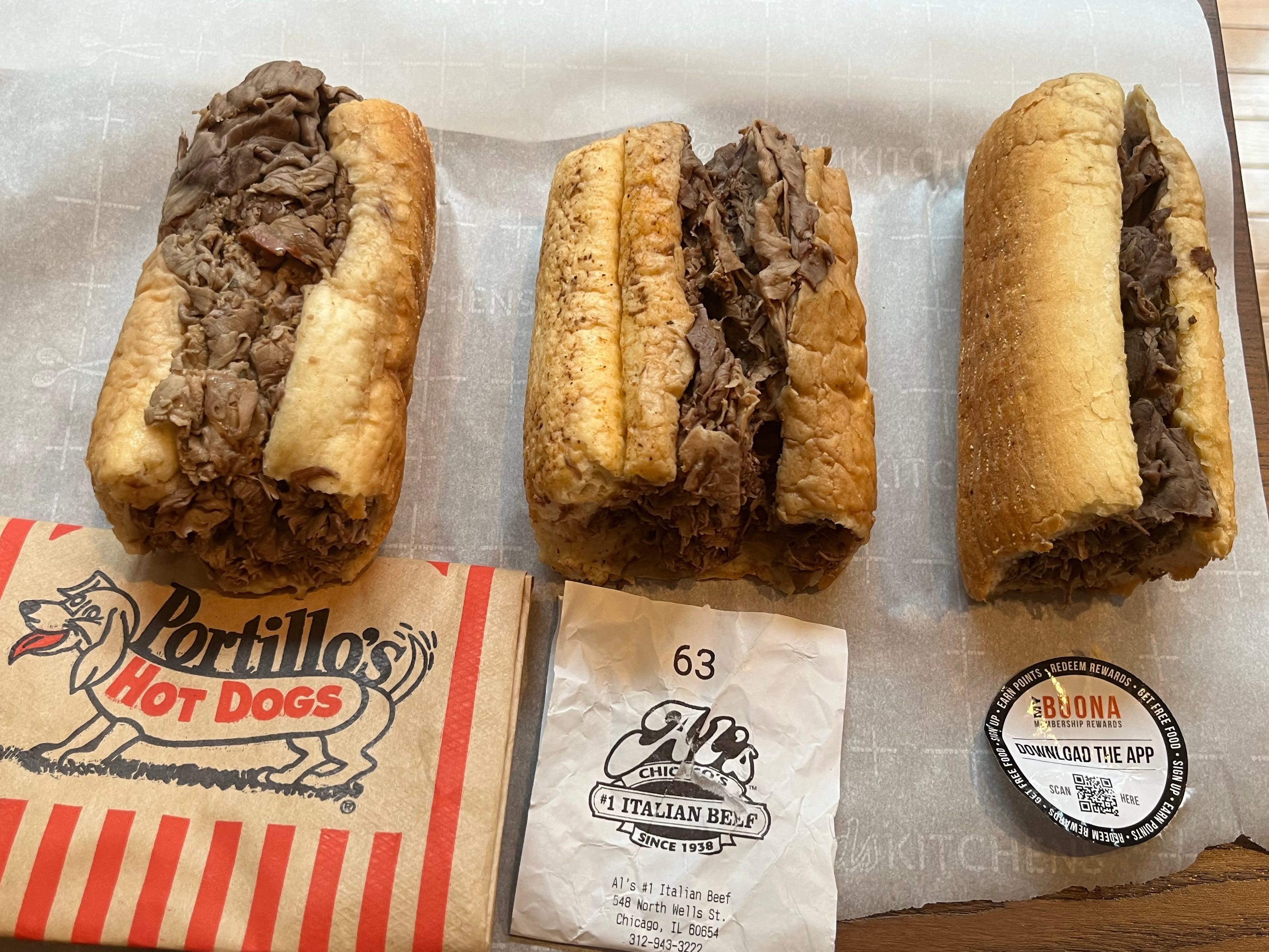 I tried Italian beef from 3 popular Chicago chains, and there's only one sandwich I'd order again