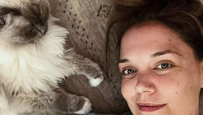 Katie Holmes Introduces New Furry Friend as She Snaps Fresh-Faced Selfies with Her Cat Eleanor