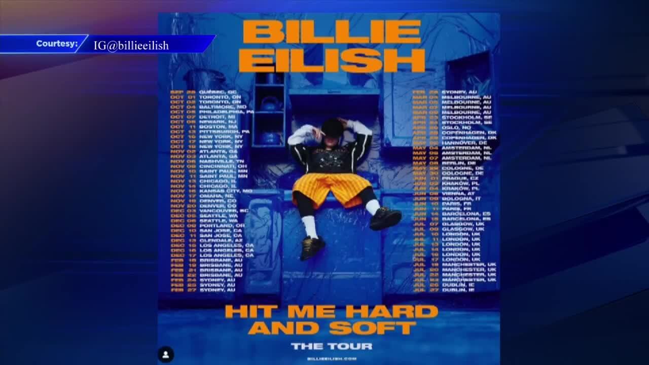 Billie Eilish announces ‘Hit Me Hard and Soft’ arena world tour - WSVN 7News | Miami News, Weather, Sports | Fort Lauderdale