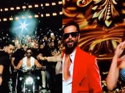 IIFA 2024: Shahid Kapoor Makes A Stylish Entry On Bike, Dances With Kriti Sanon On ‘Laal Peeli Ankhiyan’ - News18