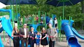 2nd grader cuts ribbon on Wallenpaupack North Primary School's new playground