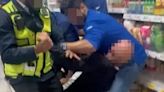 Dramatic footage captures moment shoplifter is wrestled by staff in Tesco