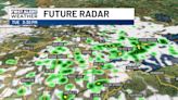 Showers and thunderstorms Tuesday with sunshine returning on Wednesday