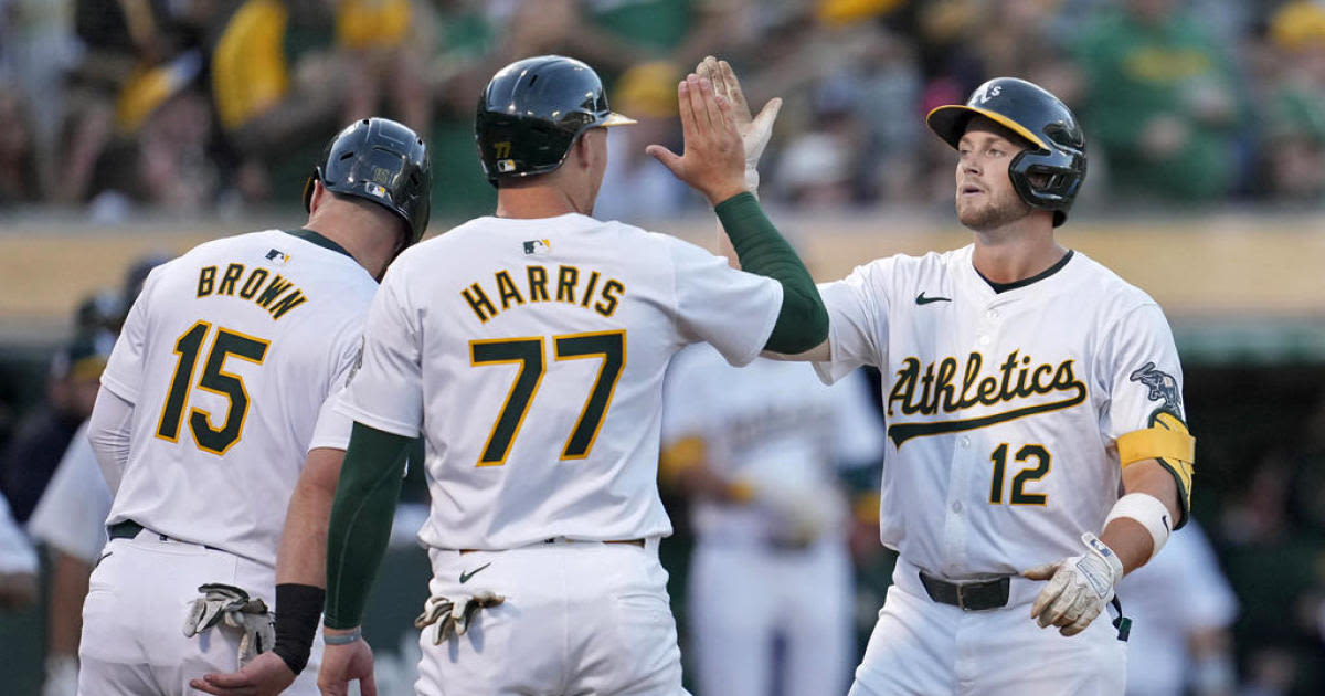 Swingin' A's power past Angels 13-3 but lose Wilson to hamstring strain