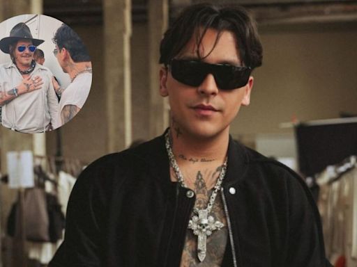 Christian Nodal presume FOTOS con Johnny Depp y fans aseguran que se parecen