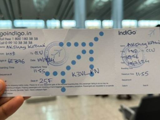 Handwritten Indigo boarding pass goes viral as Microsoft outage causes worldwide computer lockout