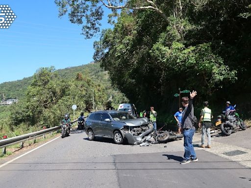 HONDA重機「北宜公路」對撞休旅車 車頭全毀