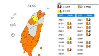 快訊/熱成烤番薯！13縣市高溫特報 「12地」亮橙燈狂飆36度