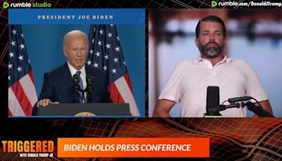 Don Jr bizarrely praises Biden’s press conference as ‘not too bad’