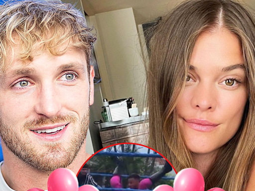 Logan Paul and Nina Agdal Hold Gender Reveal Wrestling Match