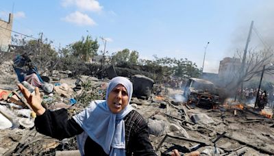 Hamas says at least 71 killed in airstrike on Gaza humanitarian zone